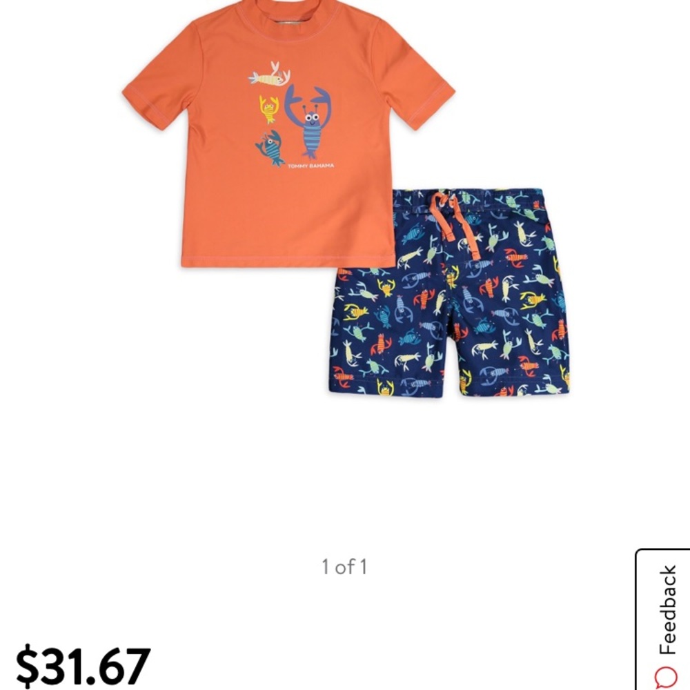 Tommy Bahama Baby 2 piece swim.